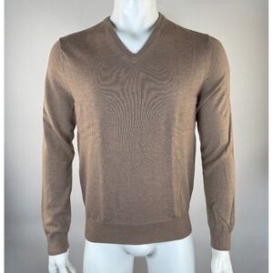 Express Extra Fine Merino‎ Wool Pullover Mens M NWT V-neck Long Sleeve Stretch